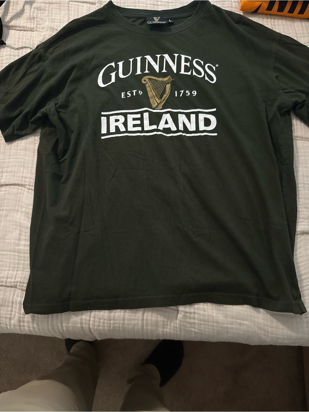 Guinness Ireland Men's Dark Green Logo T-Shirt